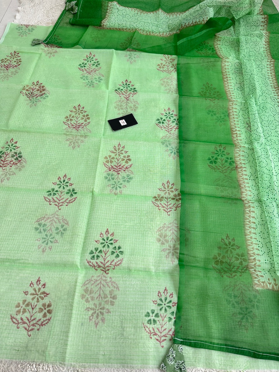 HandBlock Printed Kota Cotton Doria Top N Dupatta