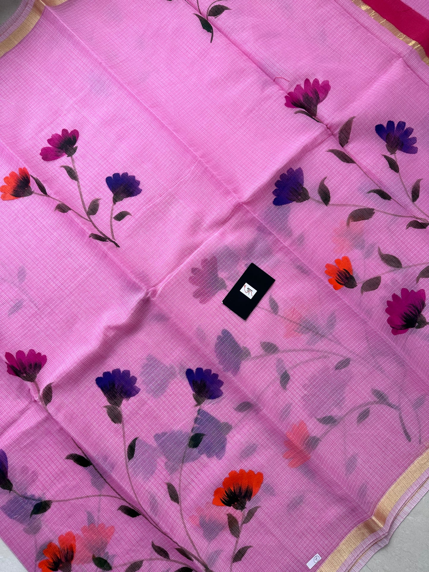 Handpainted Kota Cotton Doria Saree