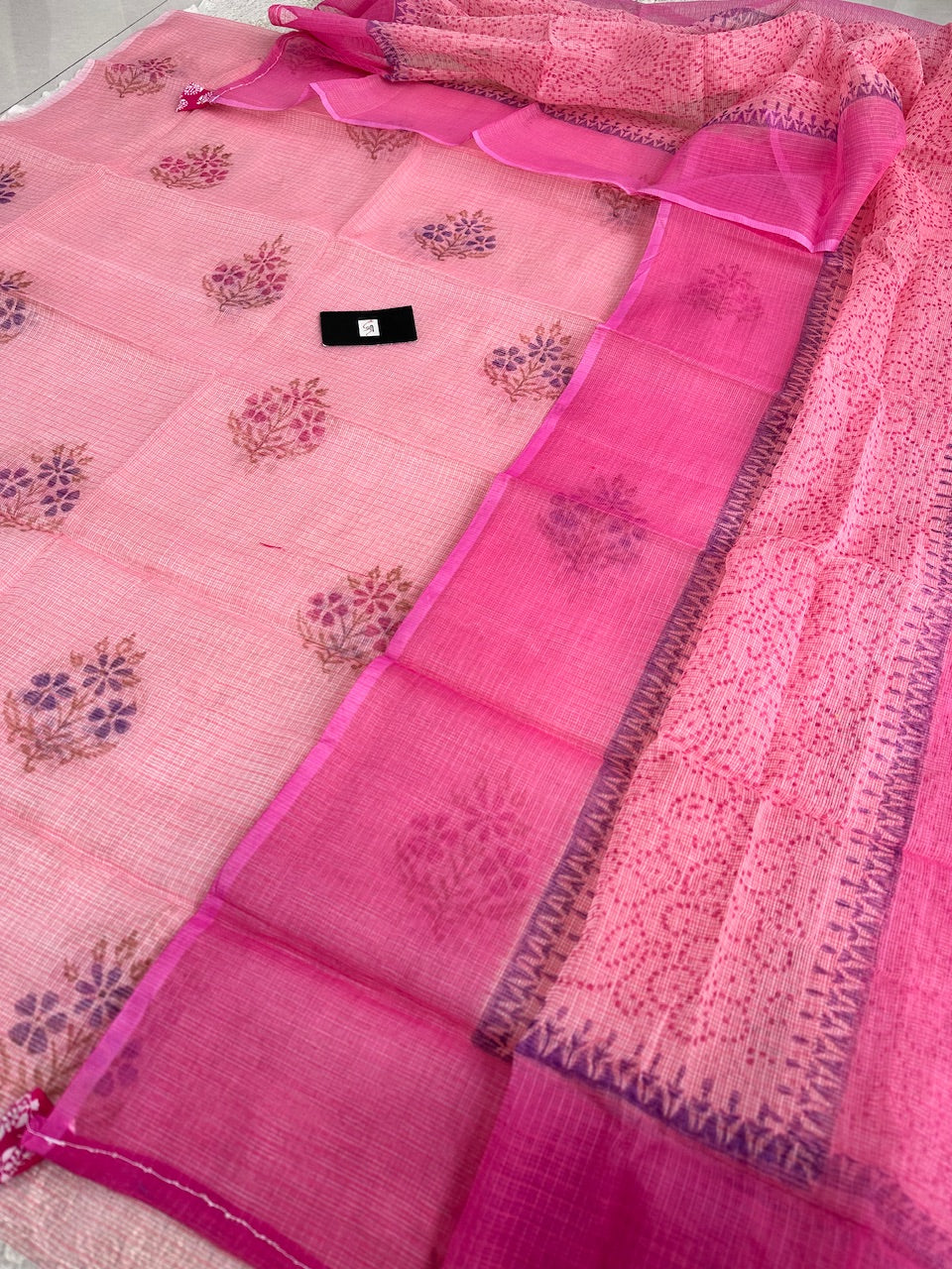 HandBlock Printed Kota Cotton Doria Top N Dupatta