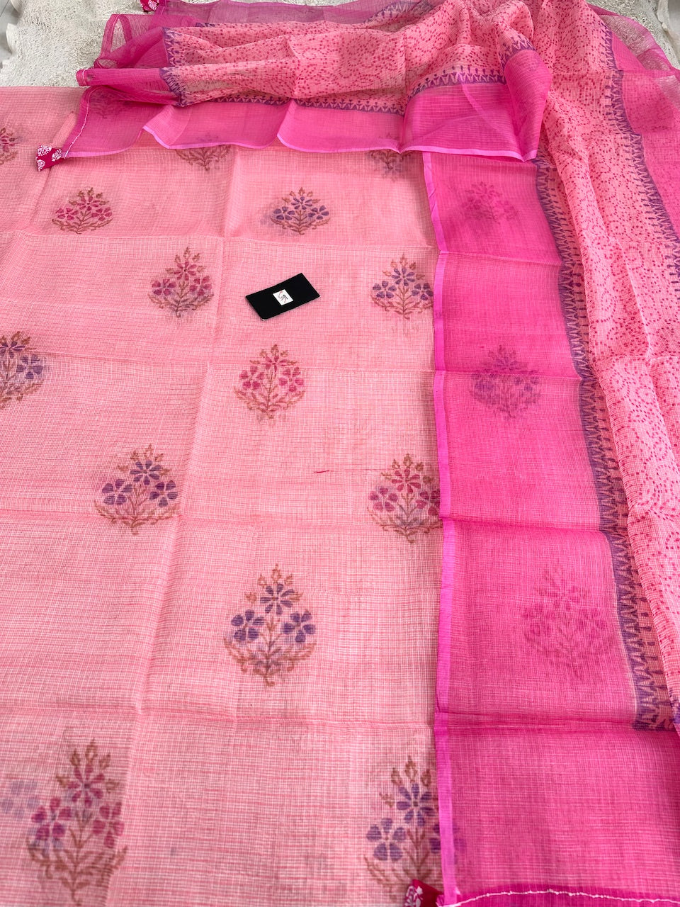 HandBlock Printed Kota Cotton Doria Top N Dupatta