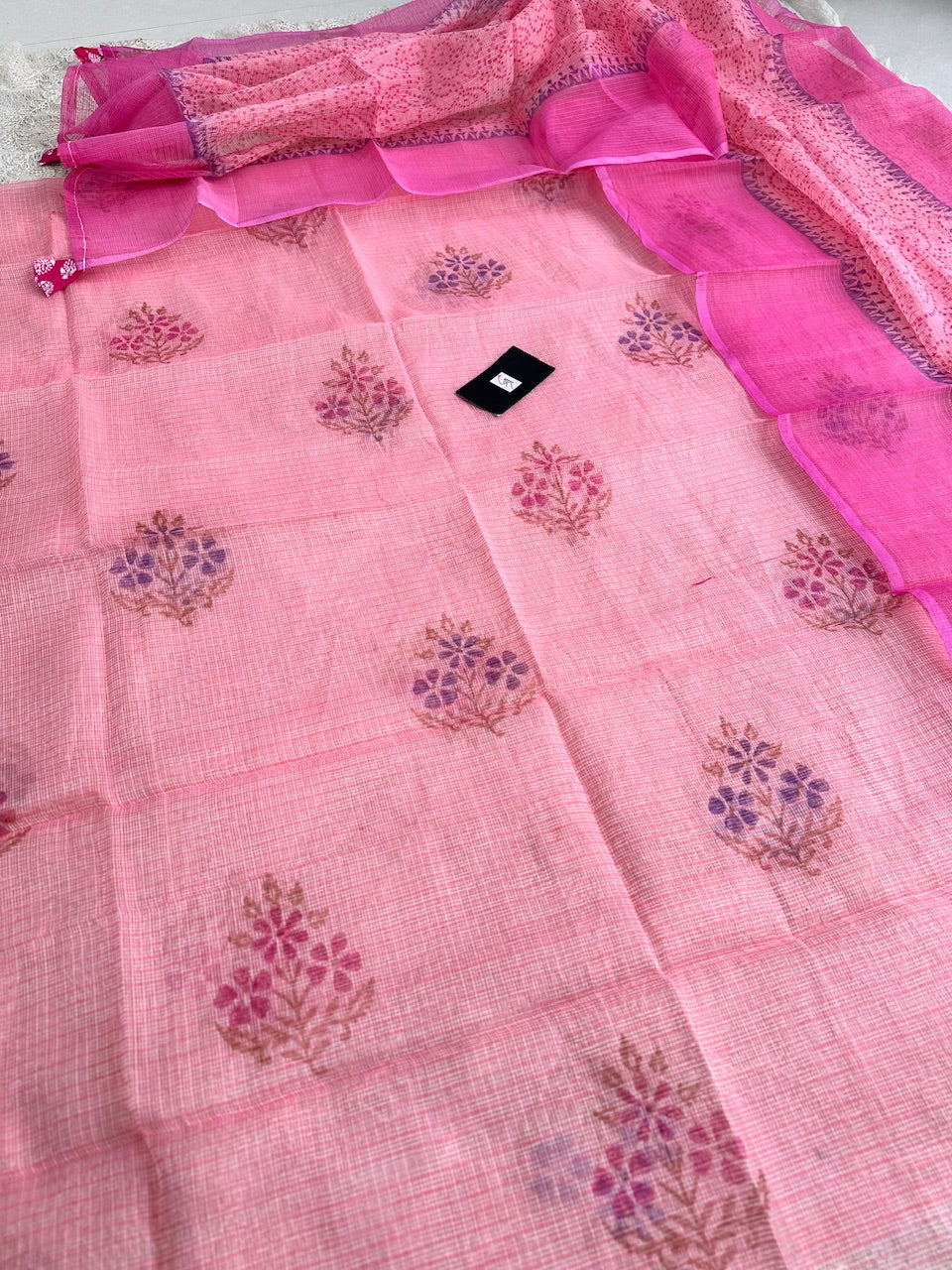 HandBlock Printed Kota Cotton Doria Top N Dupatta