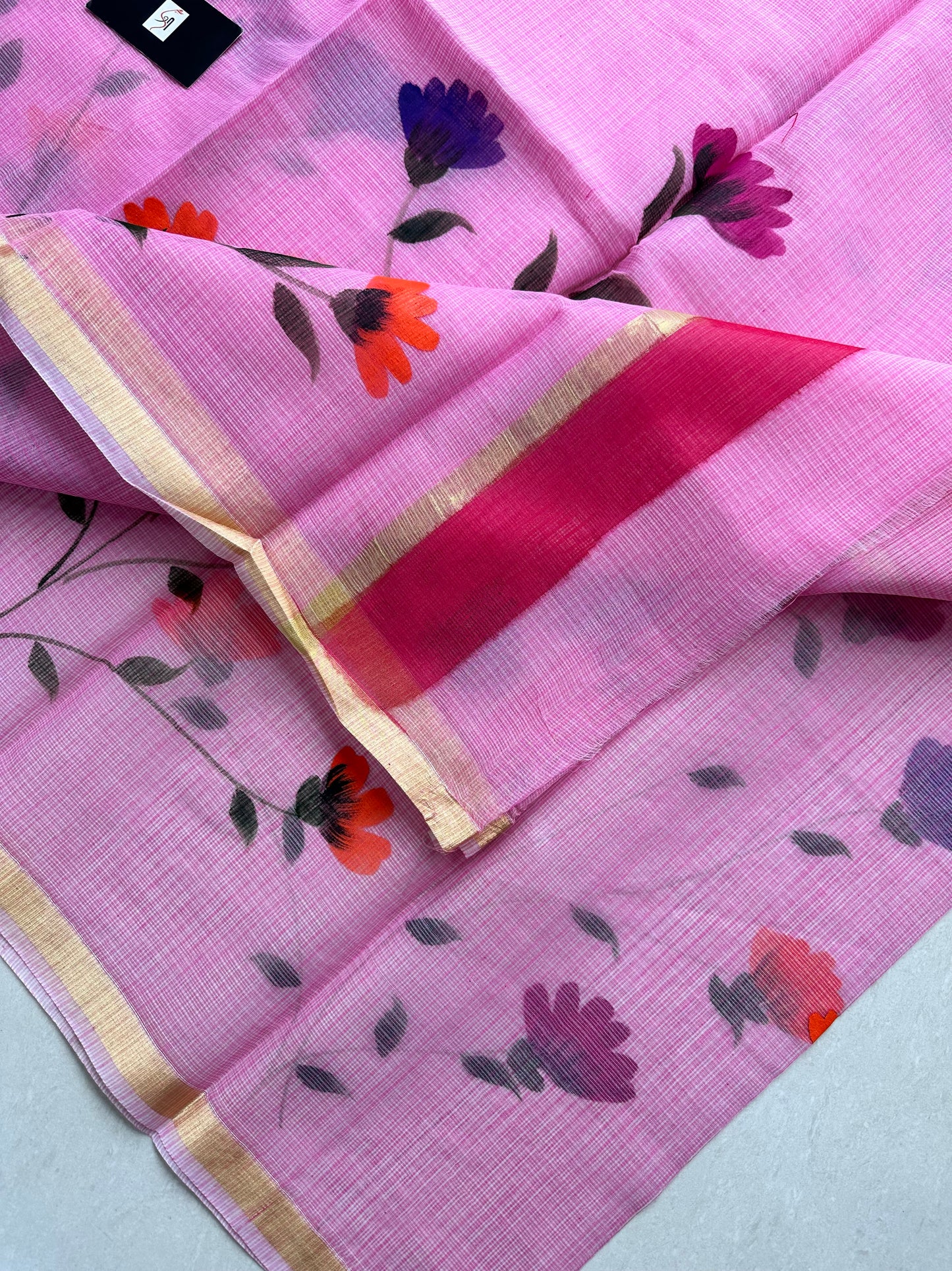 Handpainted Kota Cotton Doria Saree