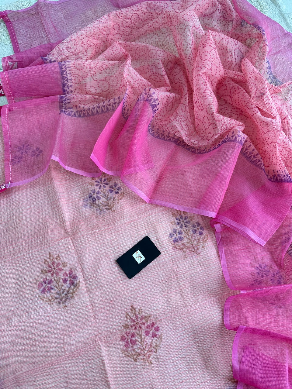 HandBlock Printed Kota Cotton Doria Top N Dupatta