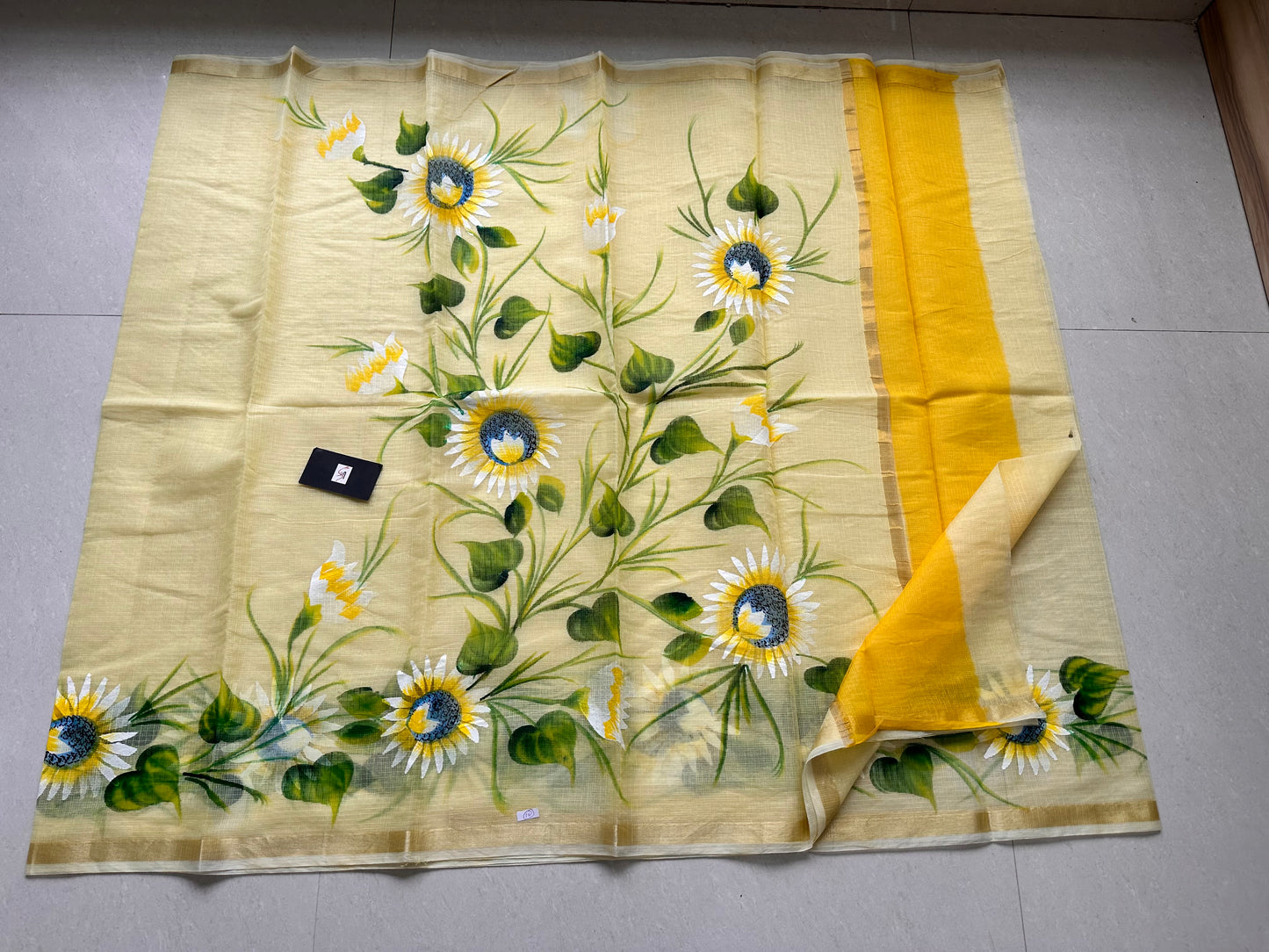 Handpainted Kota Cotton Doria Saree