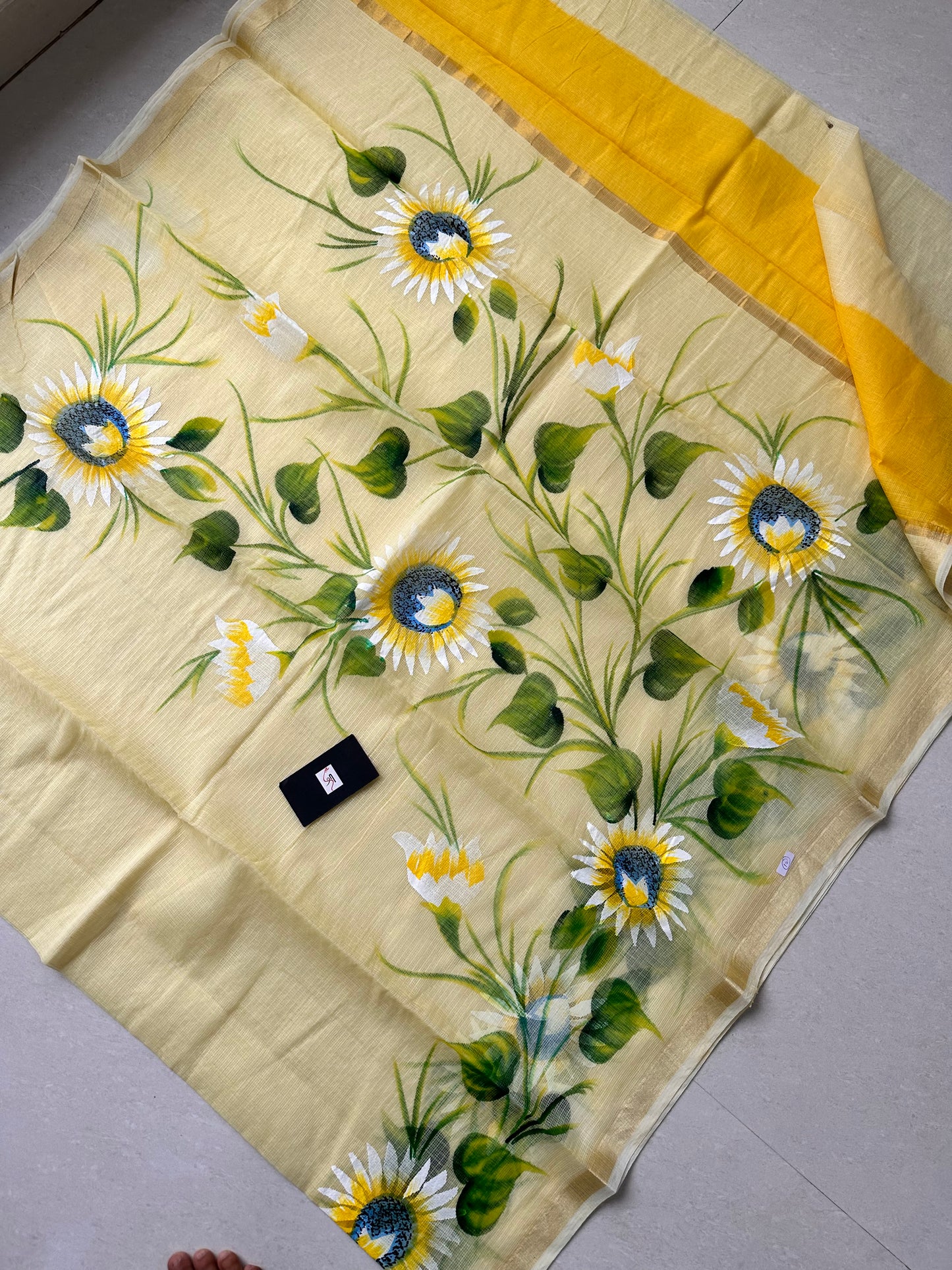 Handpainted Kota Cotton Doria Saree