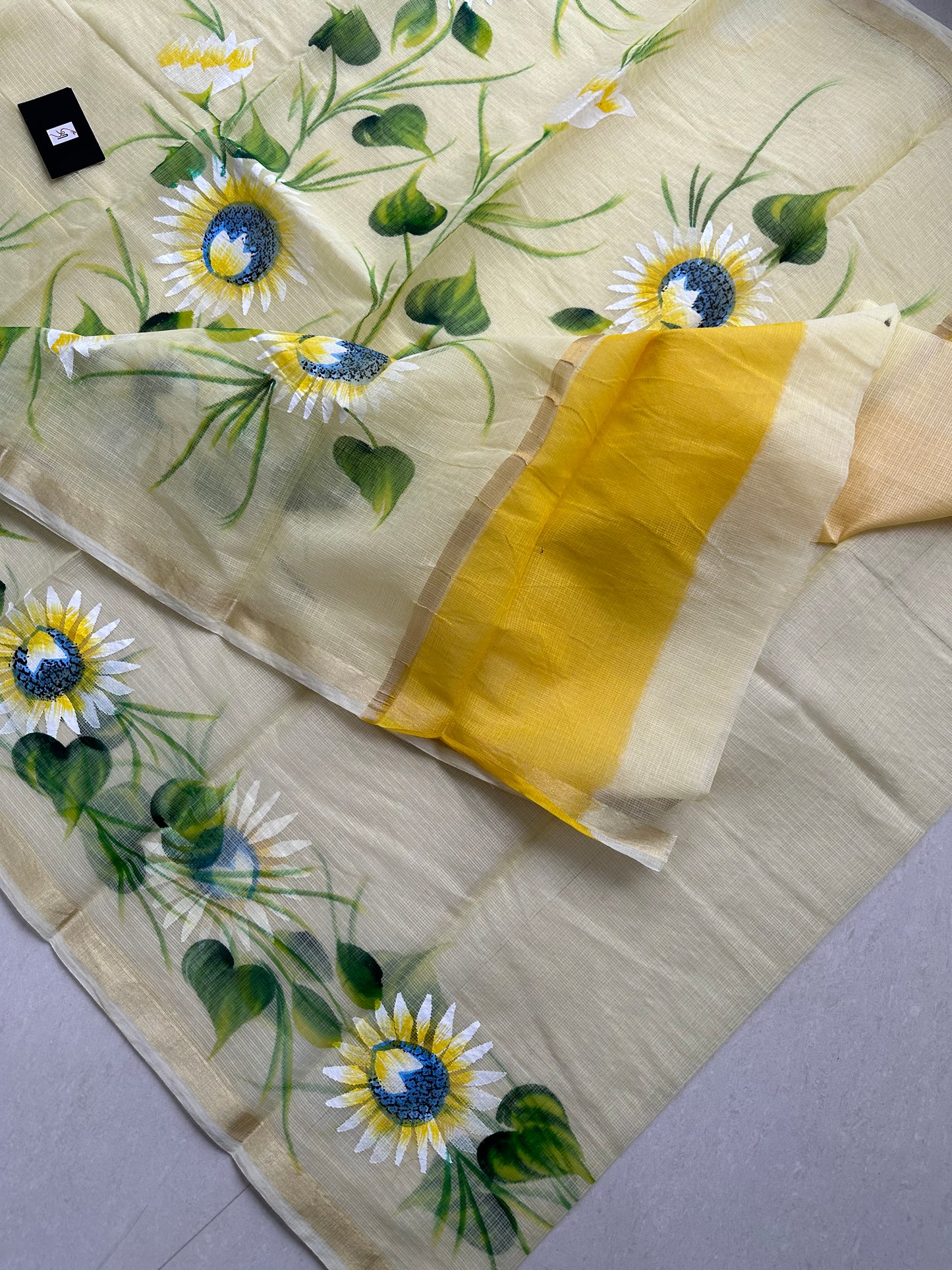 Handpainted Kota Cotton Doria Saree