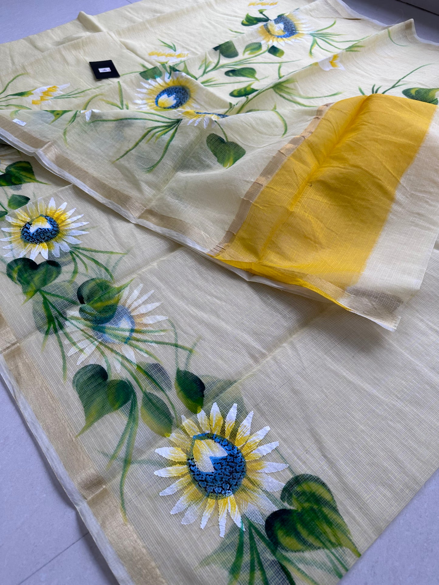 Handpainted Kota Cotton Doria Saree