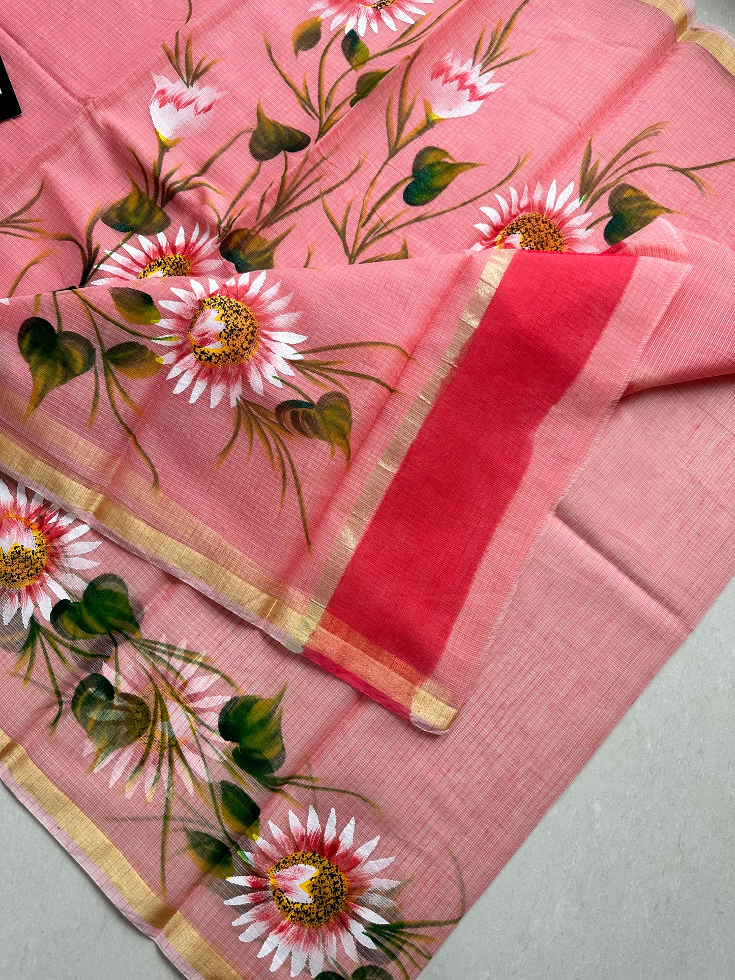 Handpainted Kota Cotton Doria Saree