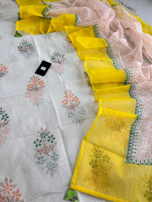 HandBlock Printed Kota Cotton Top N Dupatta