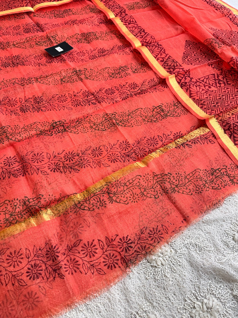 Handblock Printed Kota Cotton Doria Top N Dupatta