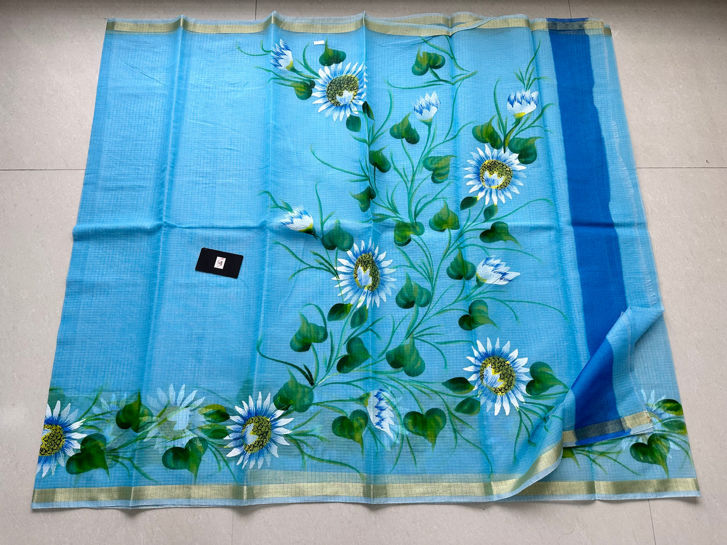 Handpainted Kota Cotton Doria Saree