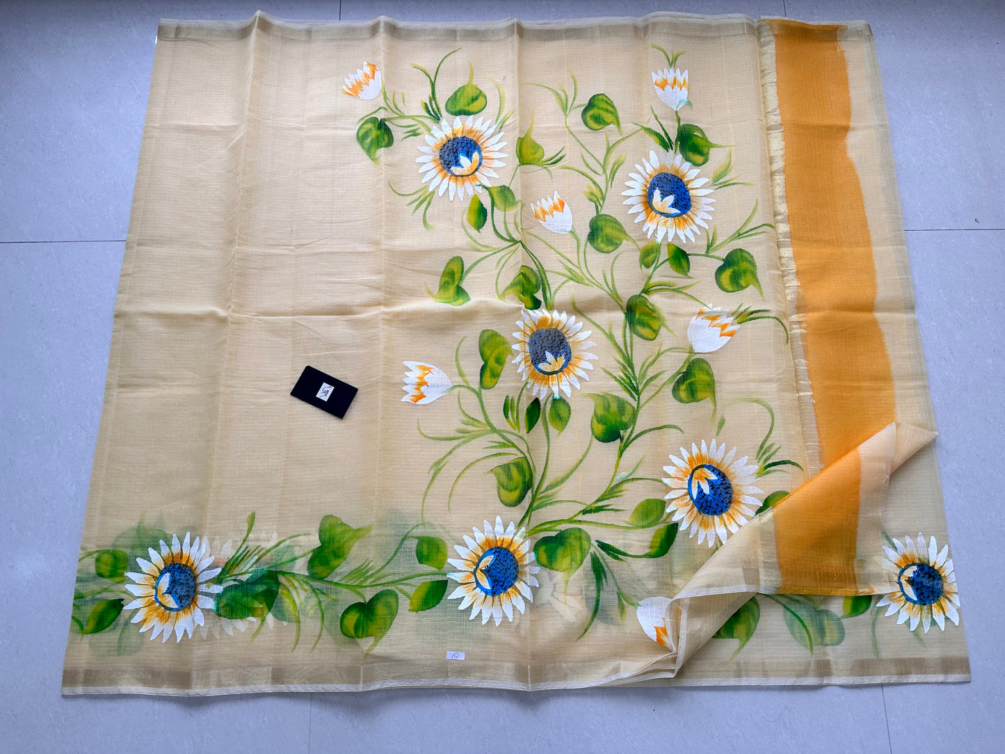 Handpainted Kota Cotton Doria Saree