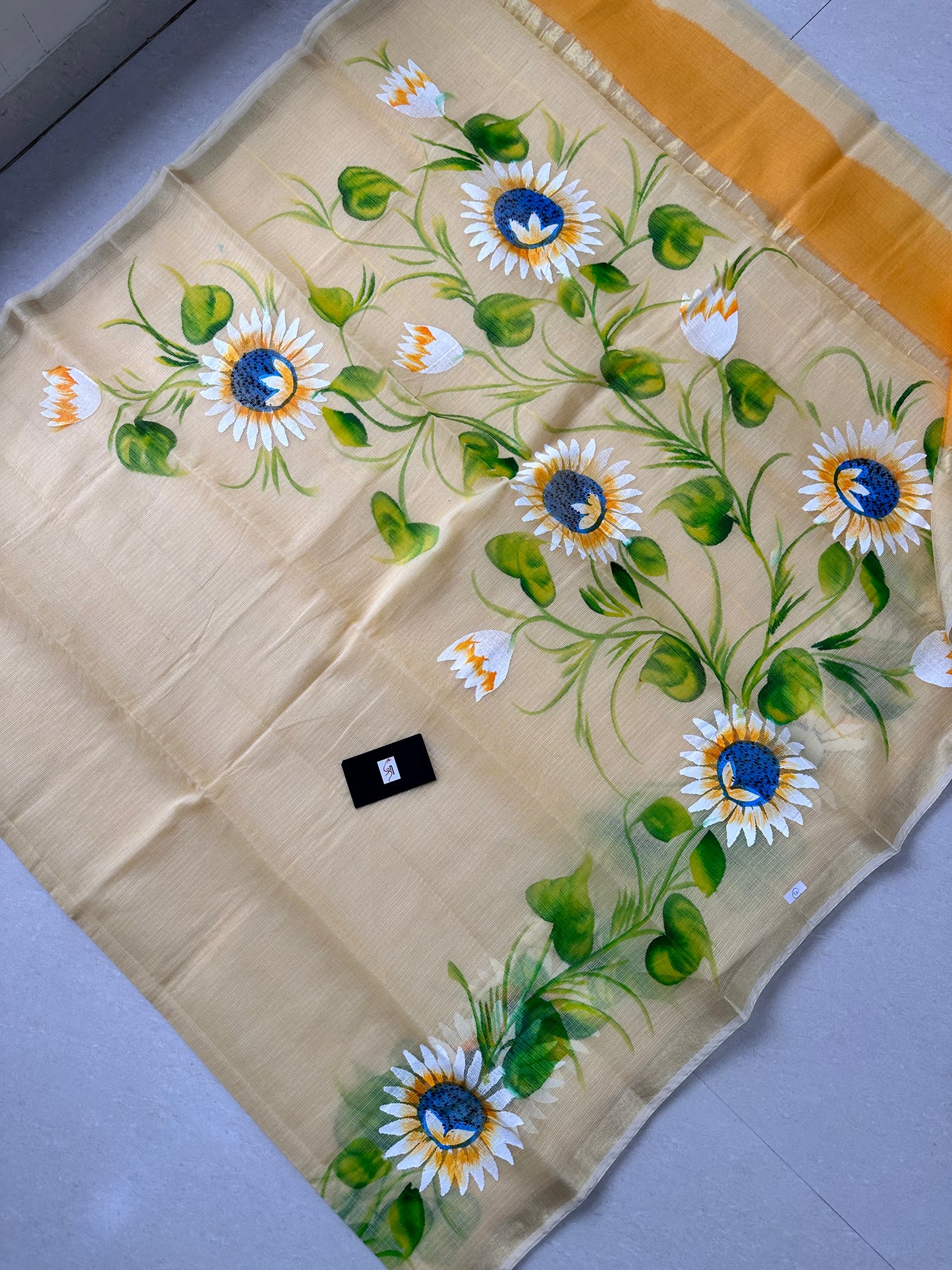 Handpainted Kota Cotton Doria Saree