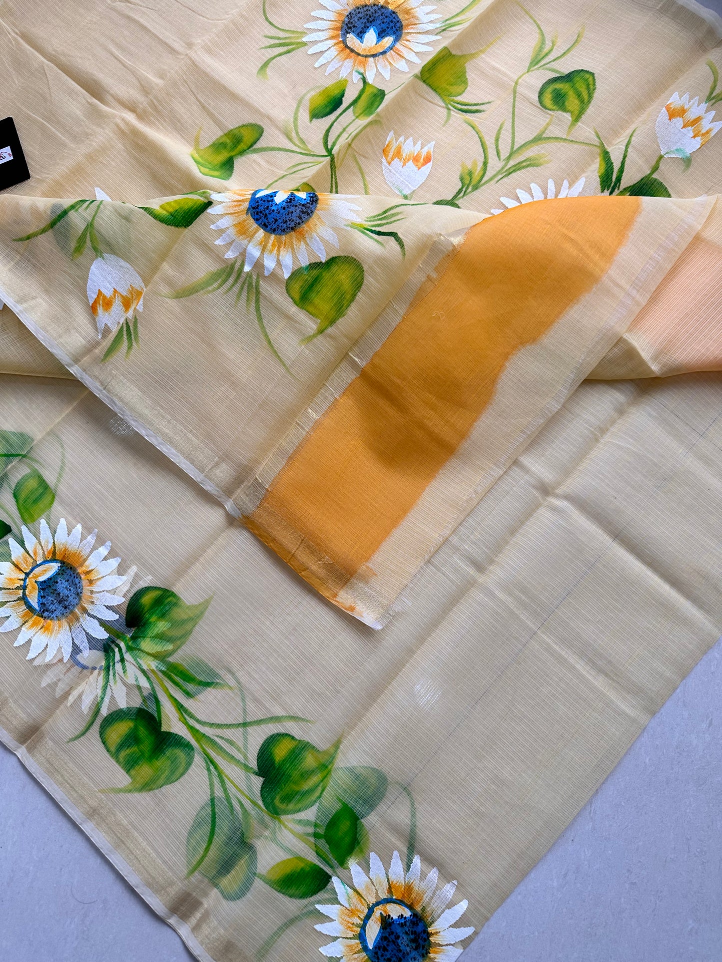 Handpainted Kota Cotton Doria Saree