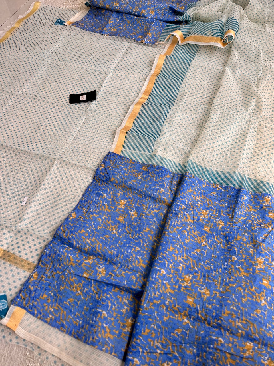 HandBlock Printed Kota Cotton Doria Top N Dupatta