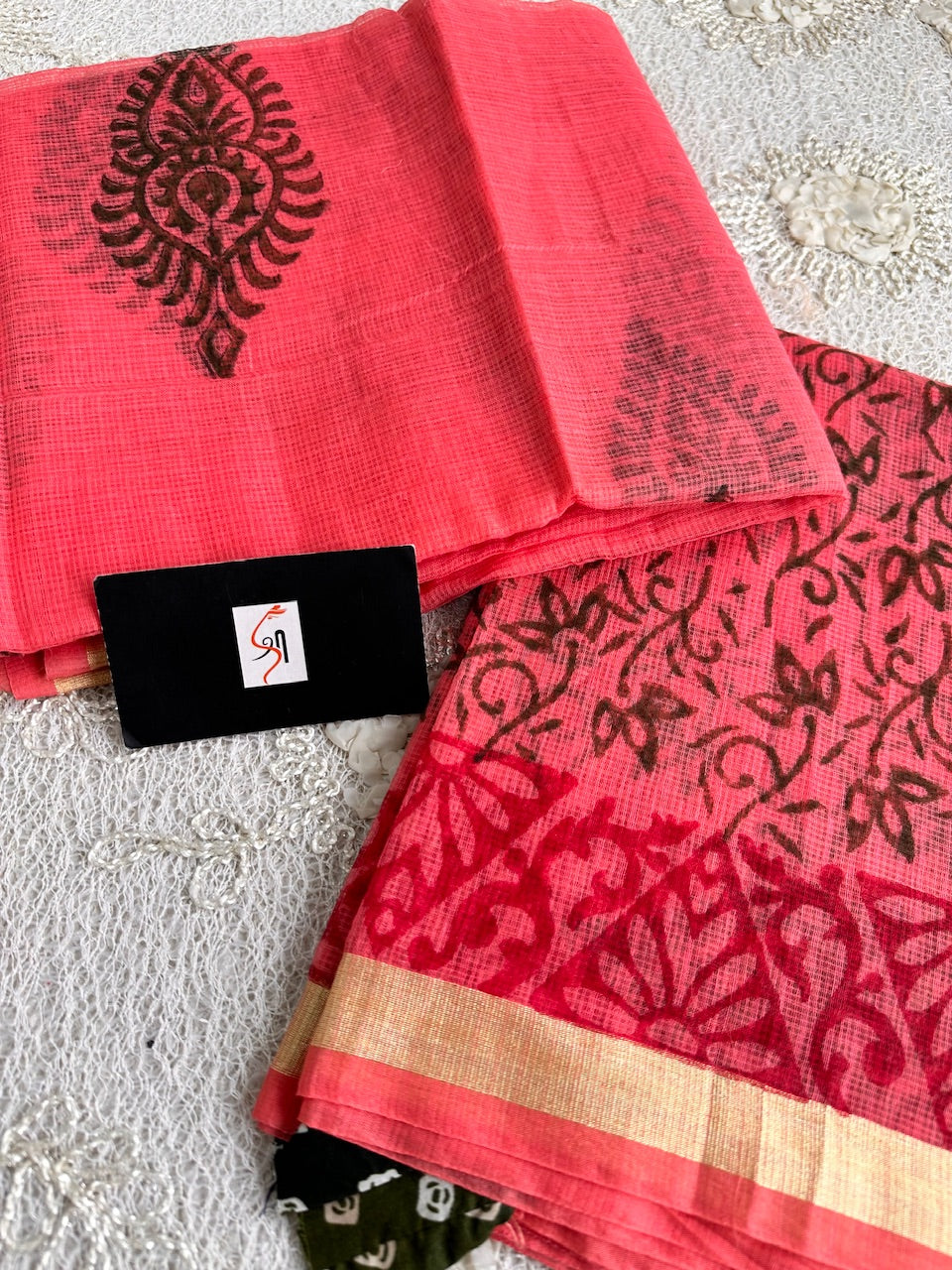 HandBlock Printed Kota Cotton Doria Top N Dupatta