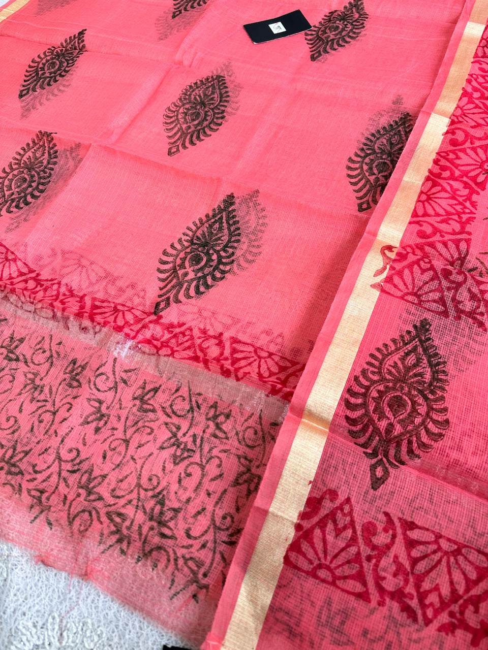 HandBlock Printed Kota Cotton Doria Top N Dupatta