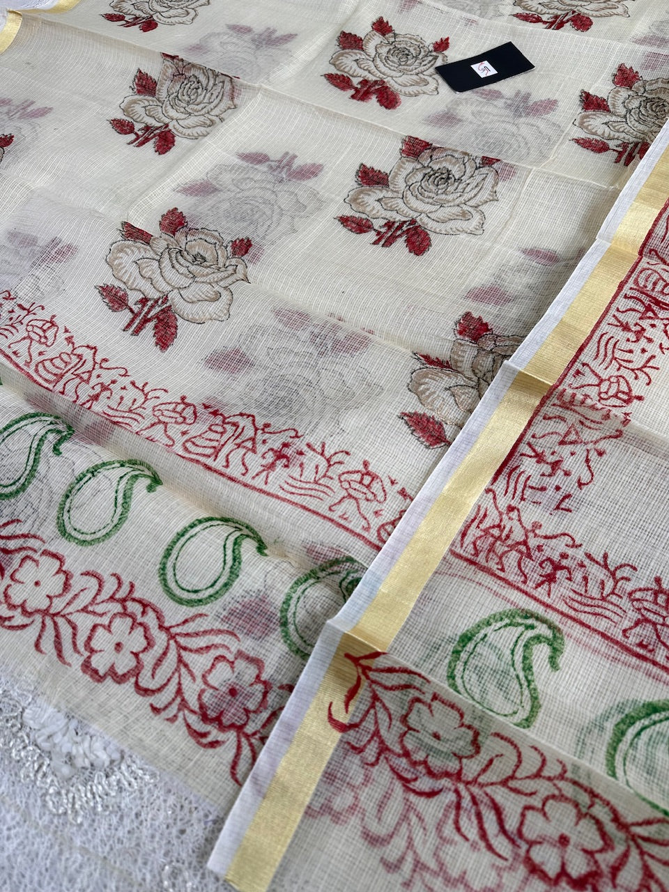 HandBlock Printed Kota Cotton Doria Top N Dupatta (Suit)