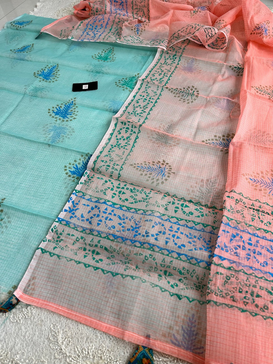 HandBlock Printed Kota Cotton Doria Top N Dupatta (Suit)