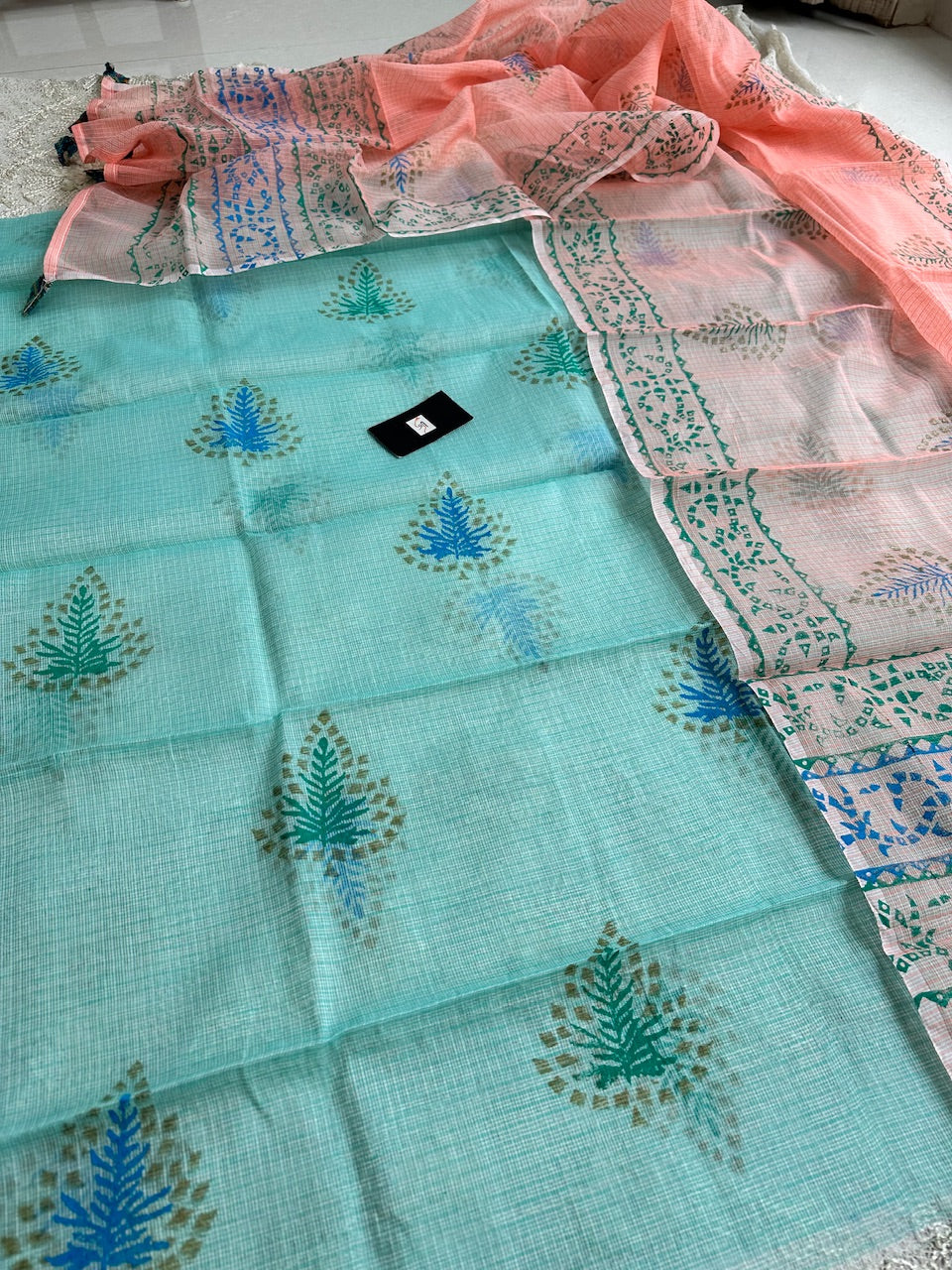 HandBlock Printed Kota Cotton Doria Top N Dupatta (Suit)