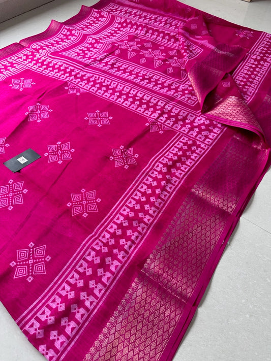 Printed Soft Cotton Saree