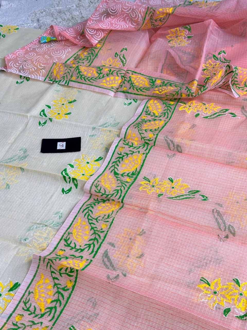 HandBlock Printed Kota Cotton Doria Top N Dupatta (Suit)