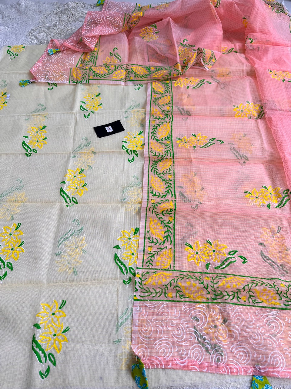 HandBlock Printed Kota Cotton Doria Top N Dupatta (Suit)