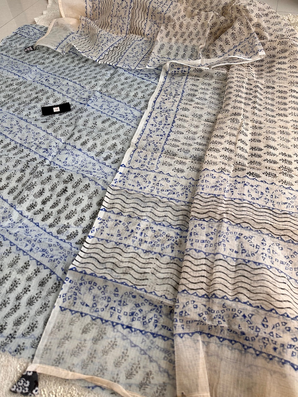 HandBlock Printed Kota Cotton Doria Top N Dupatta (Suit)