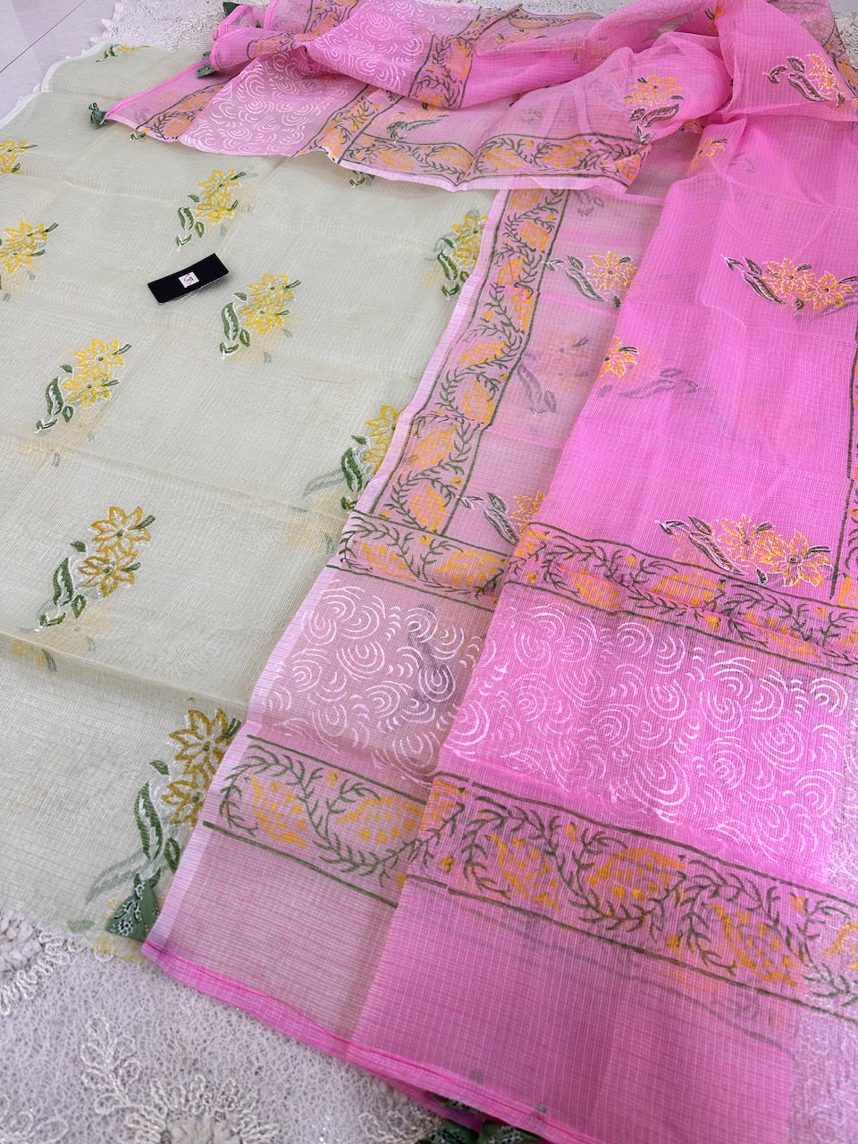 HandBlock Printed Kota Cotton Doria Top N Dupatta (Suit)