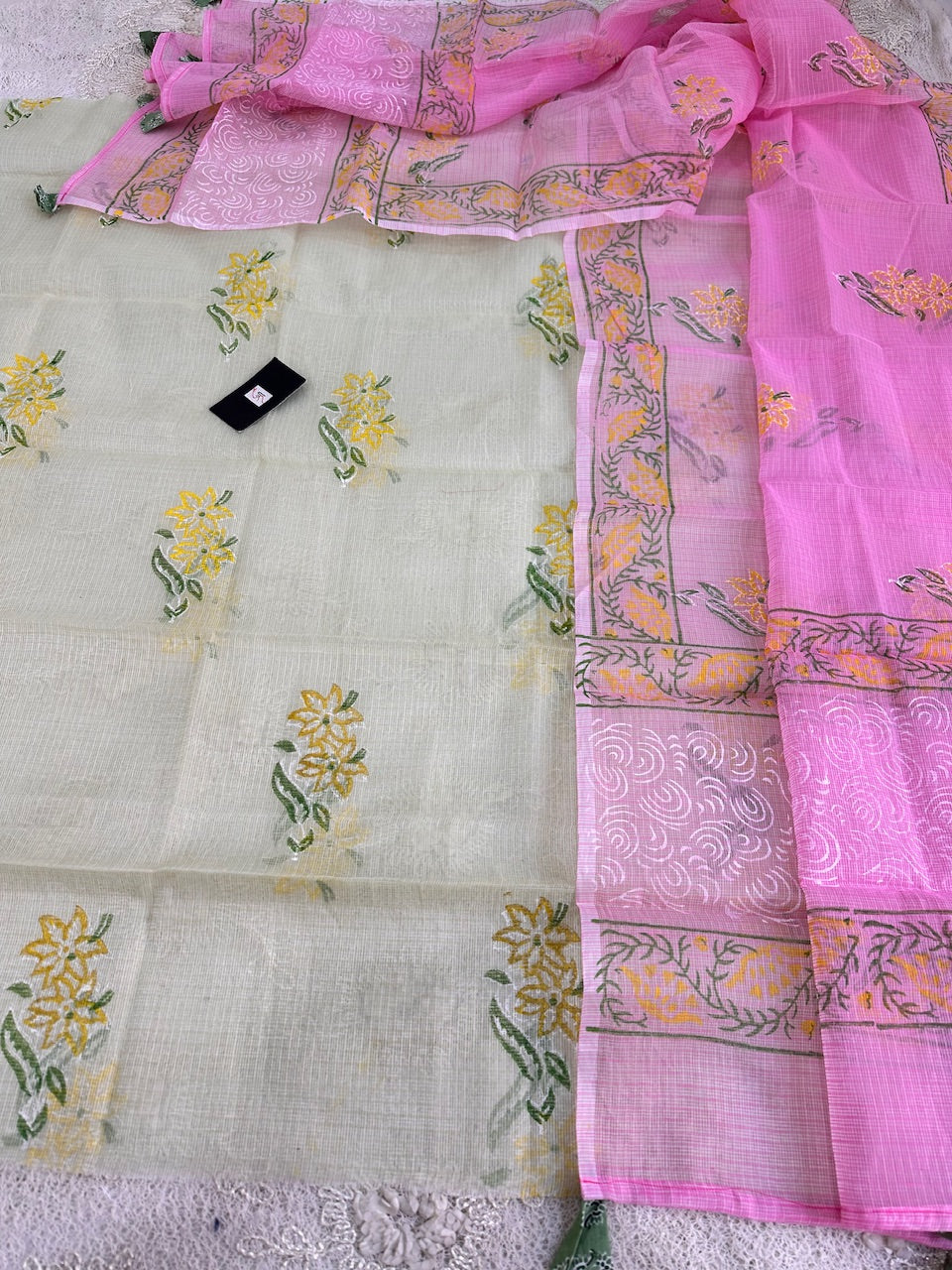 HandBlock Printed Kota Cotton Doria Top N Dupatta (Suit)