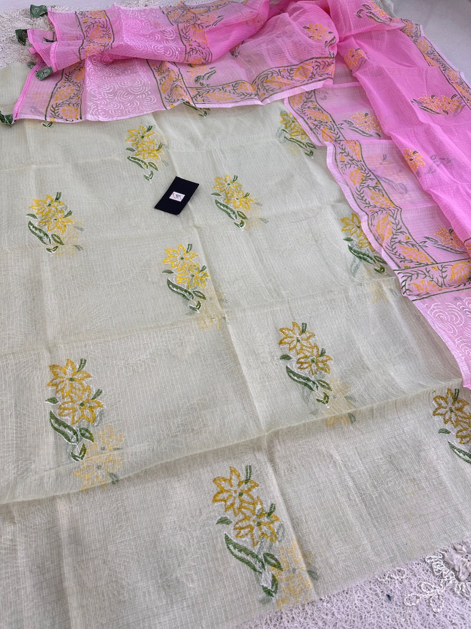 HandBlock Printed Kota Cotton Doria Top N Dupatta (Suit)