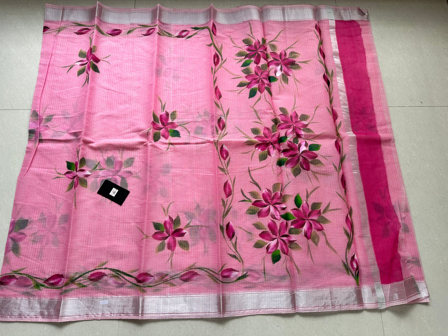 Handpainted Kota Cotton Doria Saree