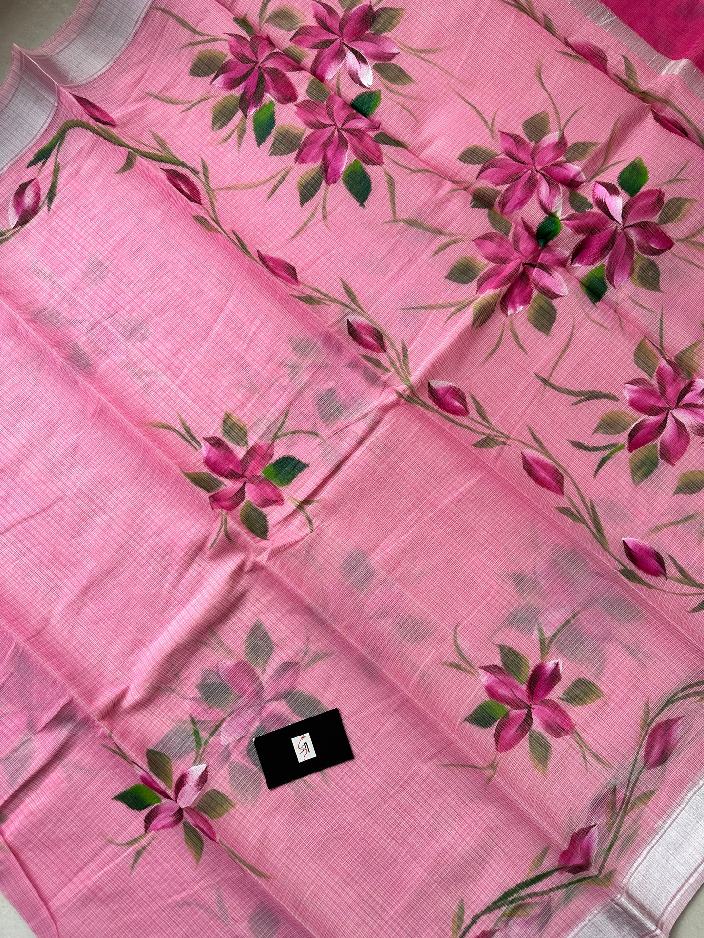 Handpainted Kota Cotton Doria Saree