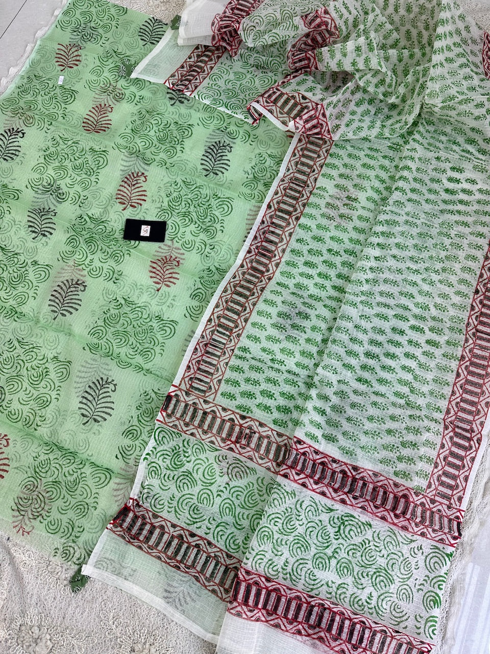 HandBlock Printed Kota Cotton Doria Top N Dupatta (Suit)