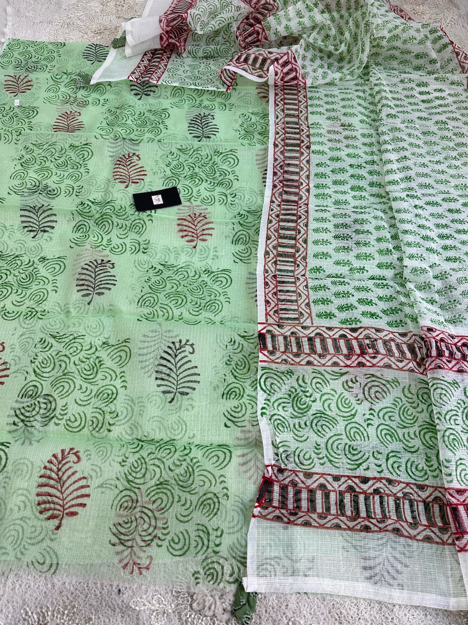 HandBlock Printed Kota Cotton Doria Top N Dupatta (Suit)