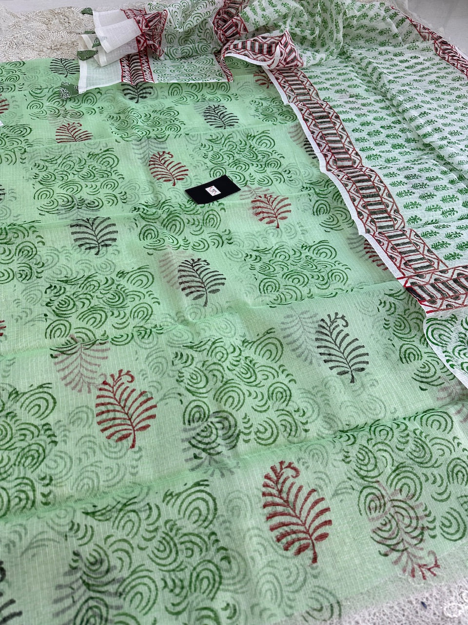 HandBlock Printed Kota Cotton Doria Top N Dupatta (Suit)