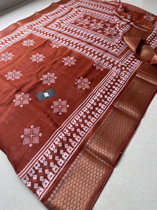 Printed Soft Cotton Saree