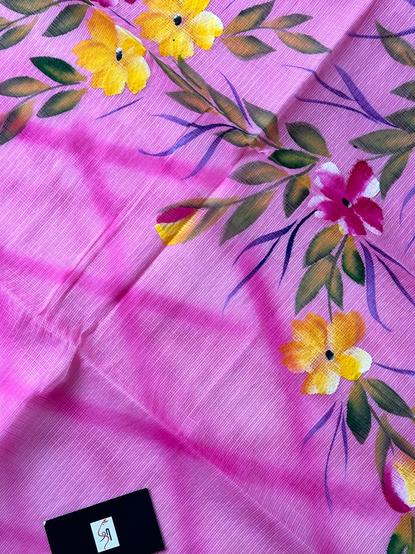 Handpainted Kota Cotton Doria Saree