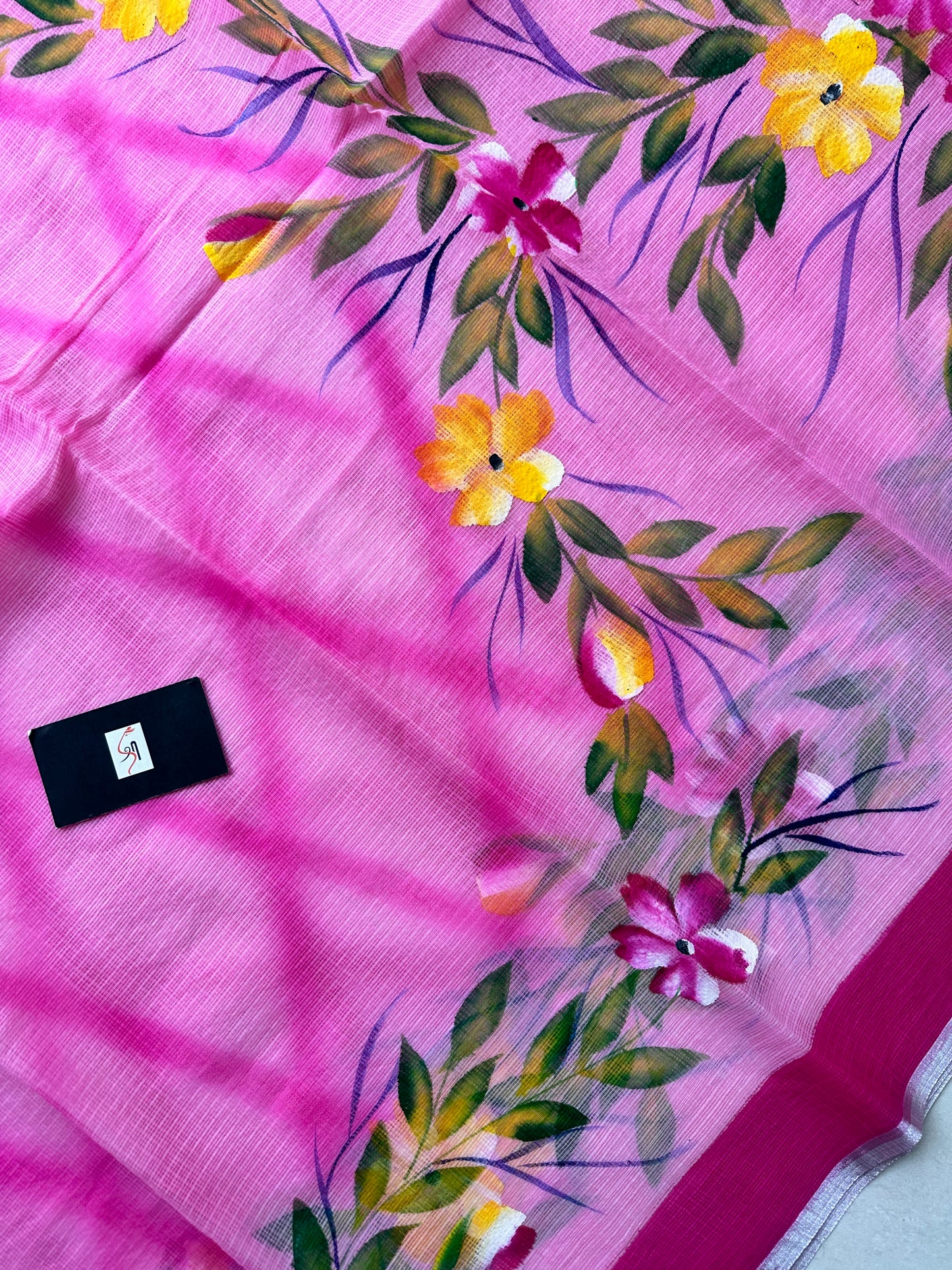 Handpainted Kota Cotton Doria Saree