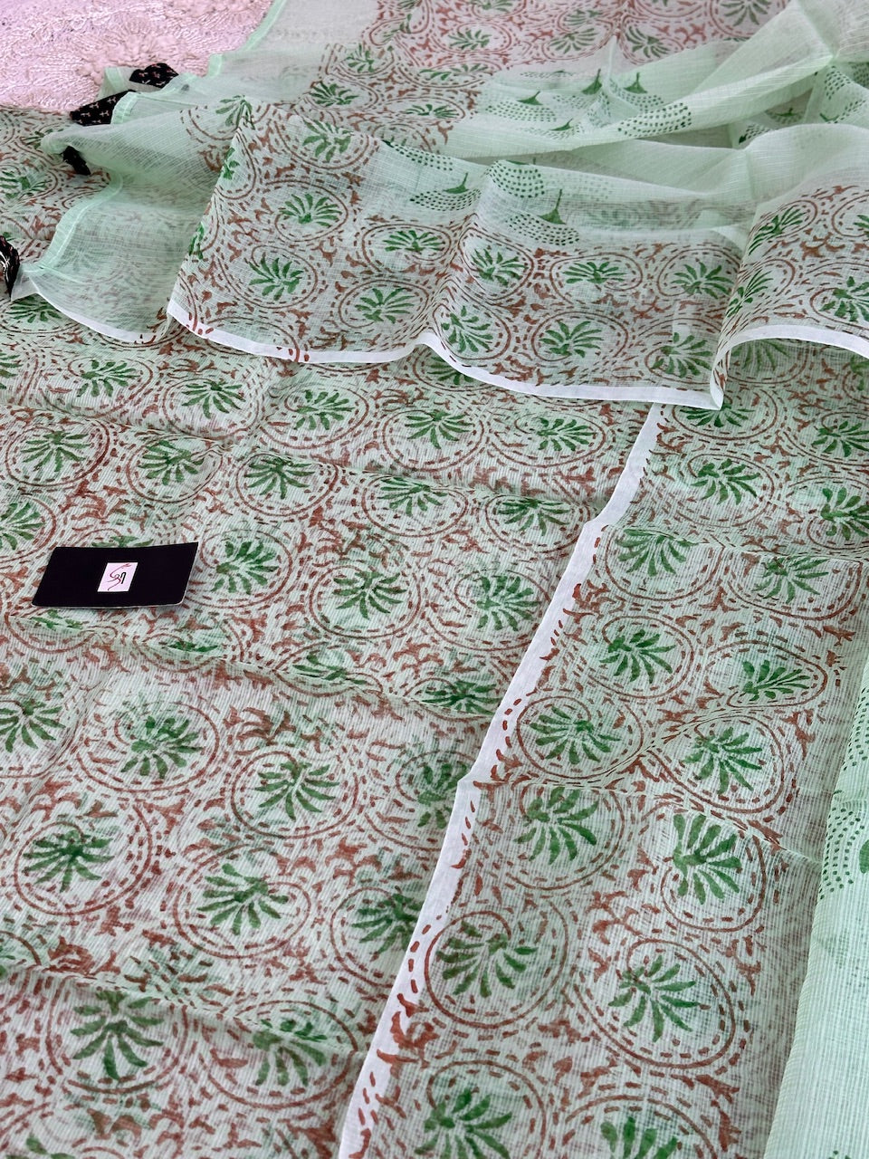 HandBlock Printed Kota Cotton Doria Top N Dupatta (Suit)