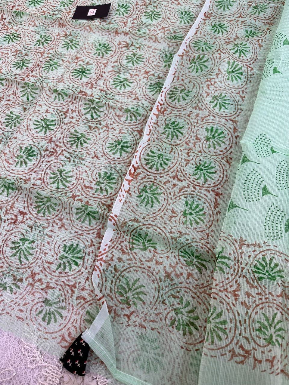 HandBlock Printed Kota Cotton Doria Top N Dupatta (Suit)