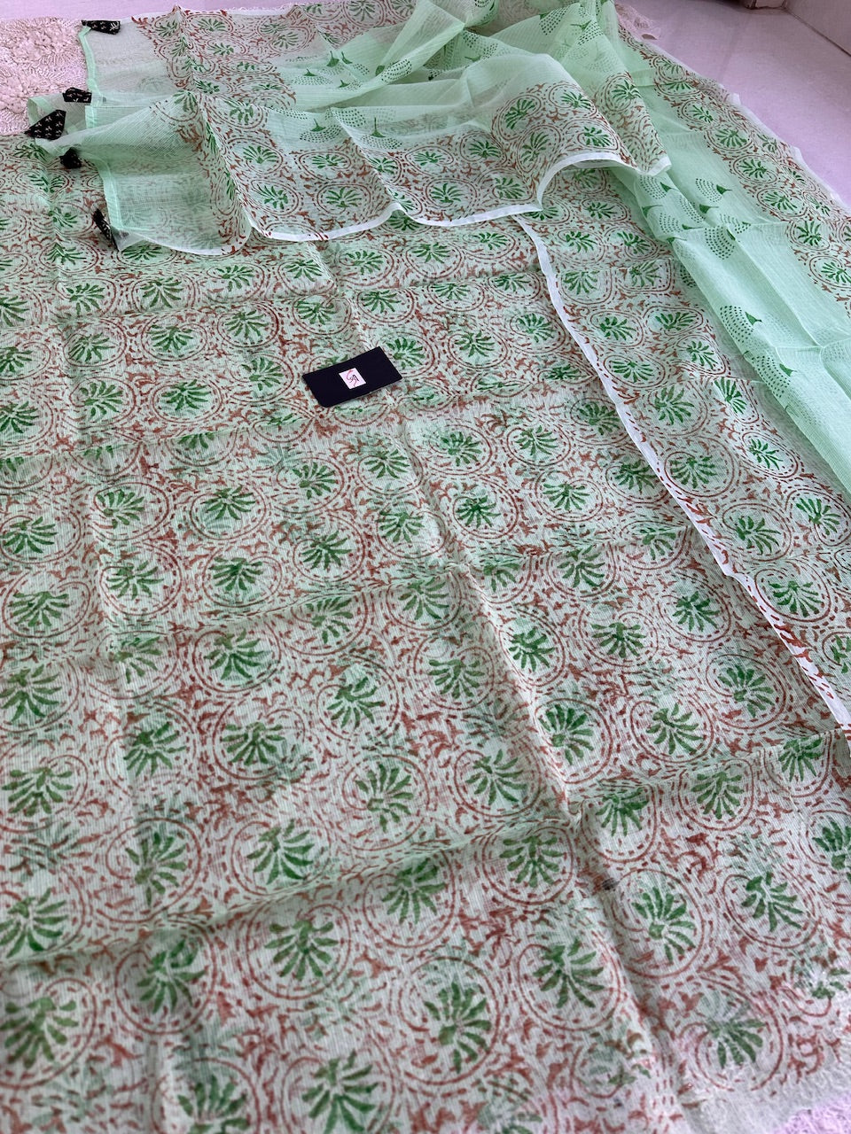 HandBlock Printed Kota Cotton Doria Top N Dupatta (Suit)