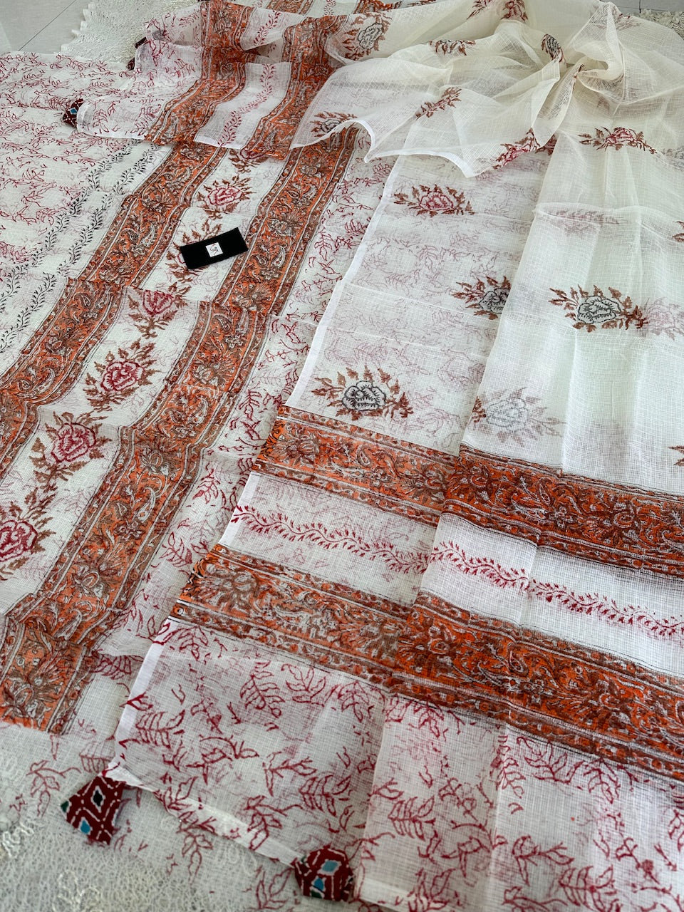 HandBlock Printed Kota Cotton Doria Top N Dupatta (Suit)