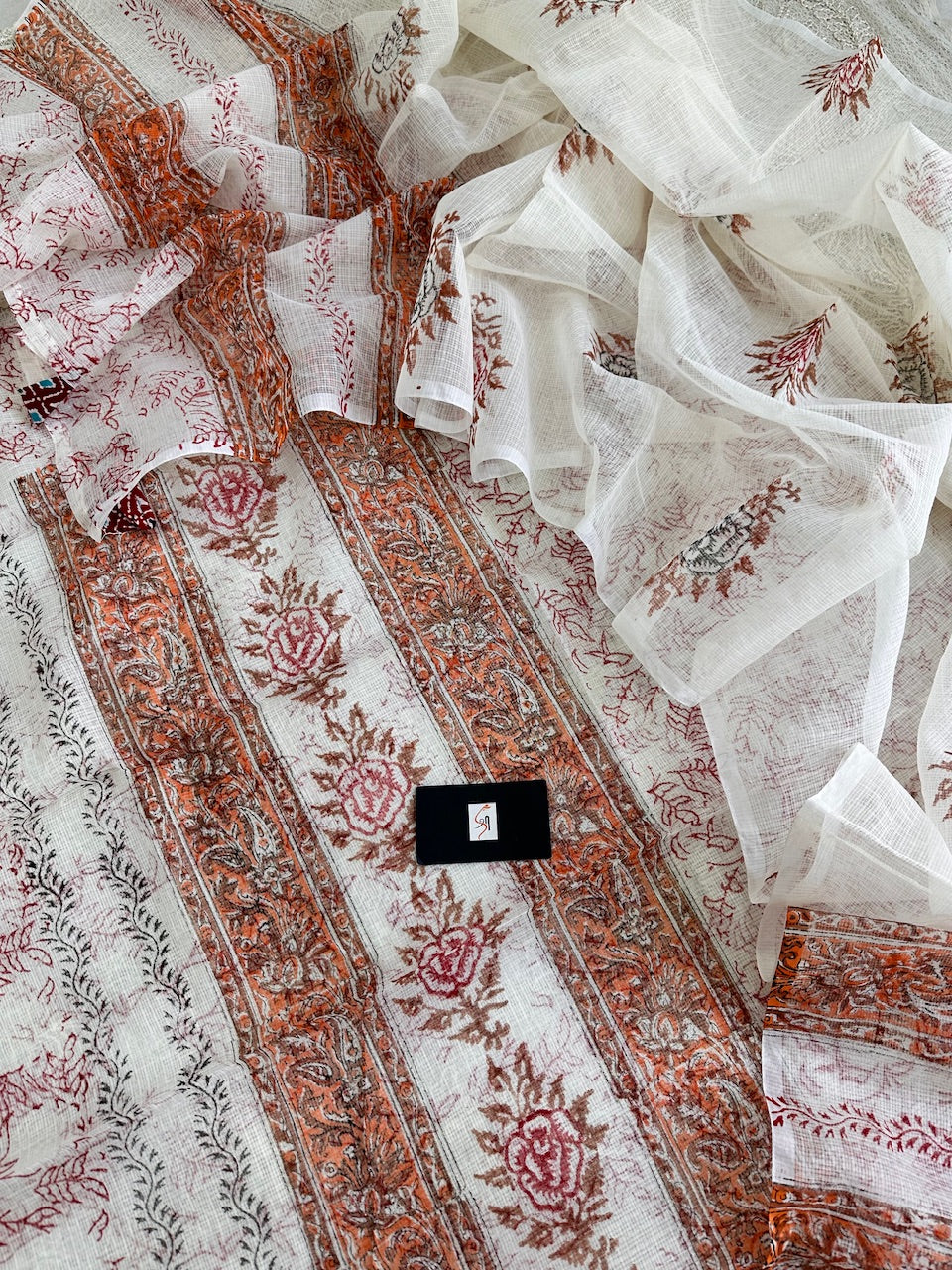 HandBlock Printed Kota Cotton Doria Top N Dupatta (Suit)