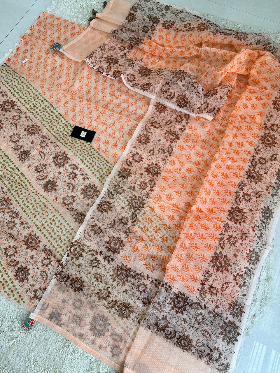 HandBlock Printed Kota Cotton Doria Top N Dupatta (Suit)