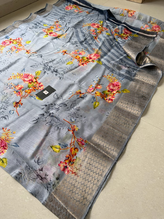 Printed Soft Cotton Saree