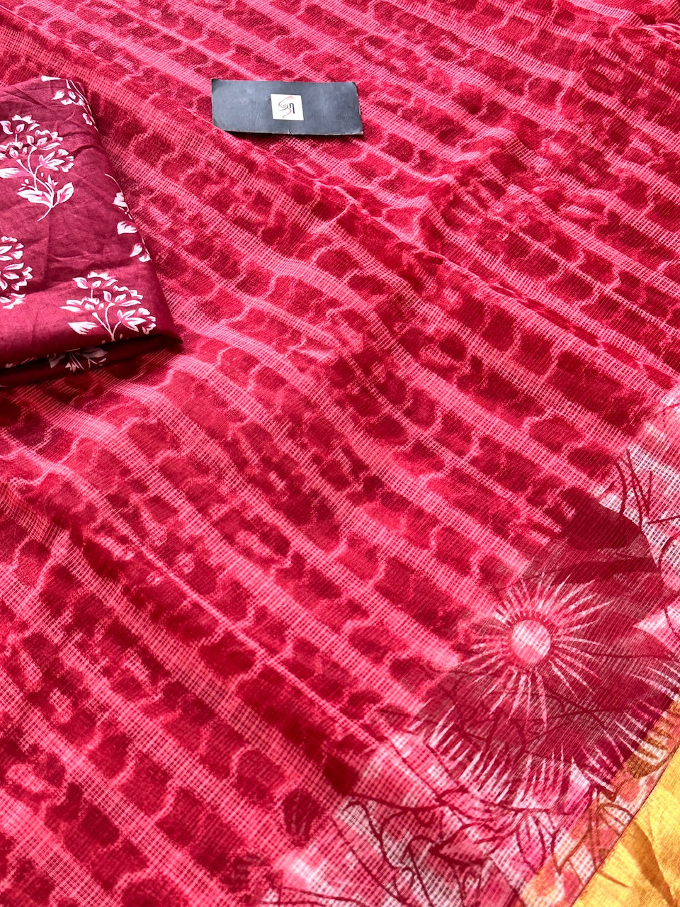 Digital Printed Kota Cotton Doria Saree