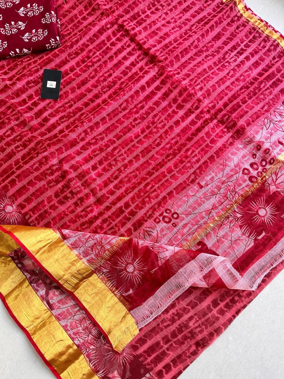 Digital Printed Kota Cotton Doria Saree