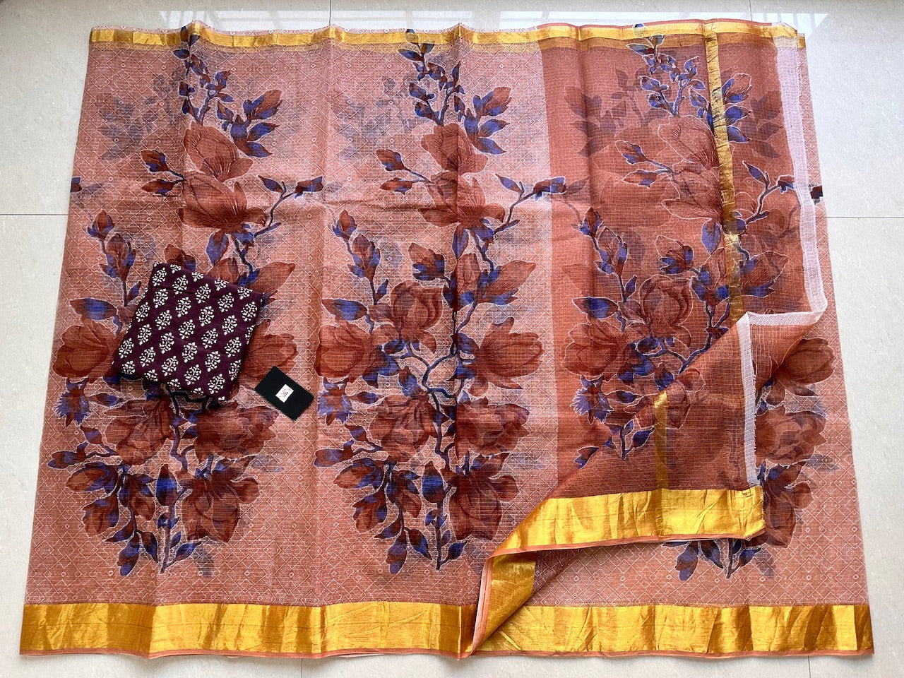 Digital Printed Kota Cotton Saree