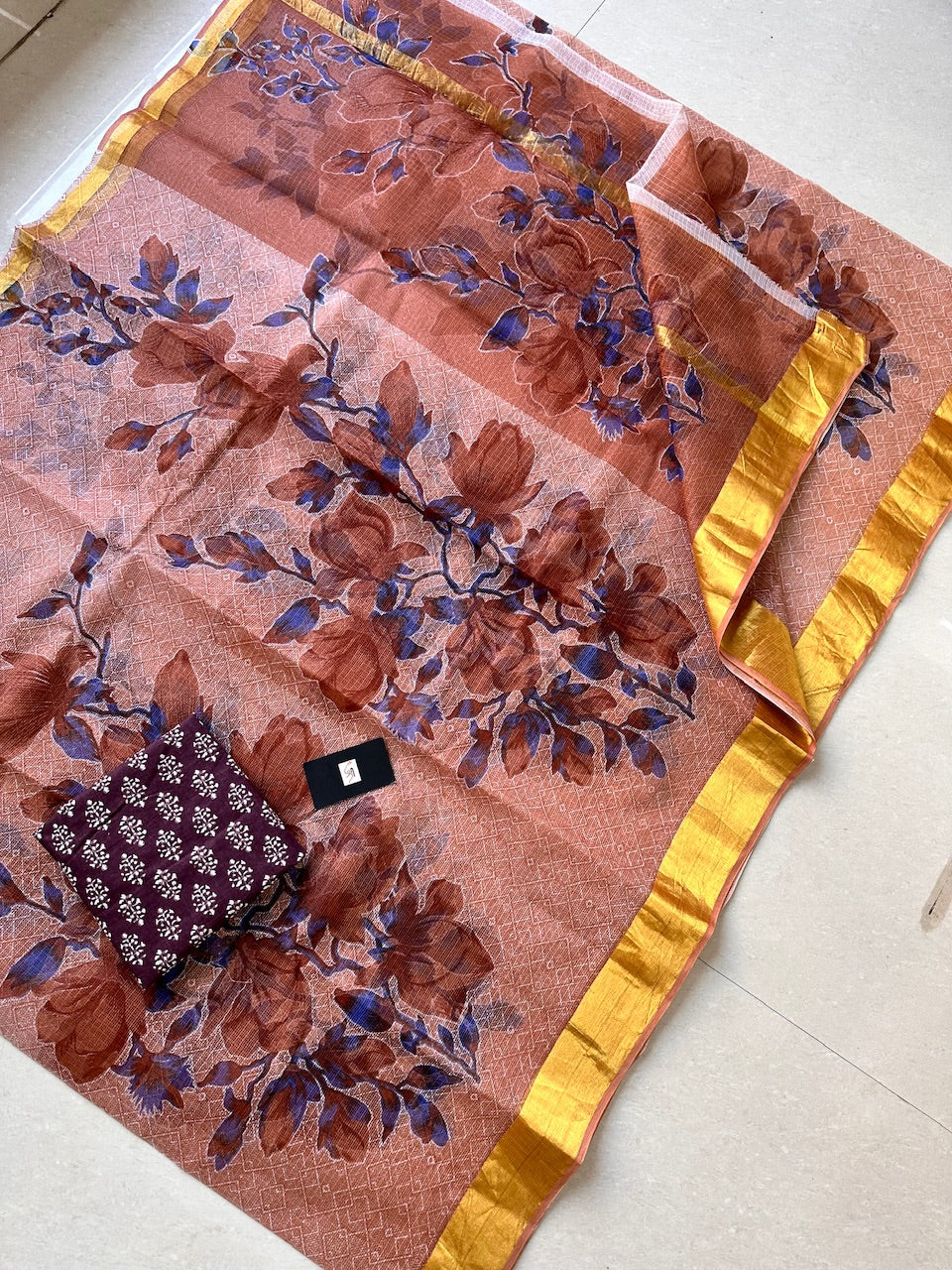 Digital Printed Kota Cotton Saree